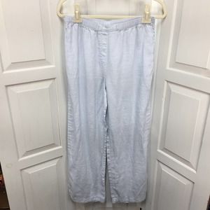Soft Surroundings Light Blue 100% Linen Pants